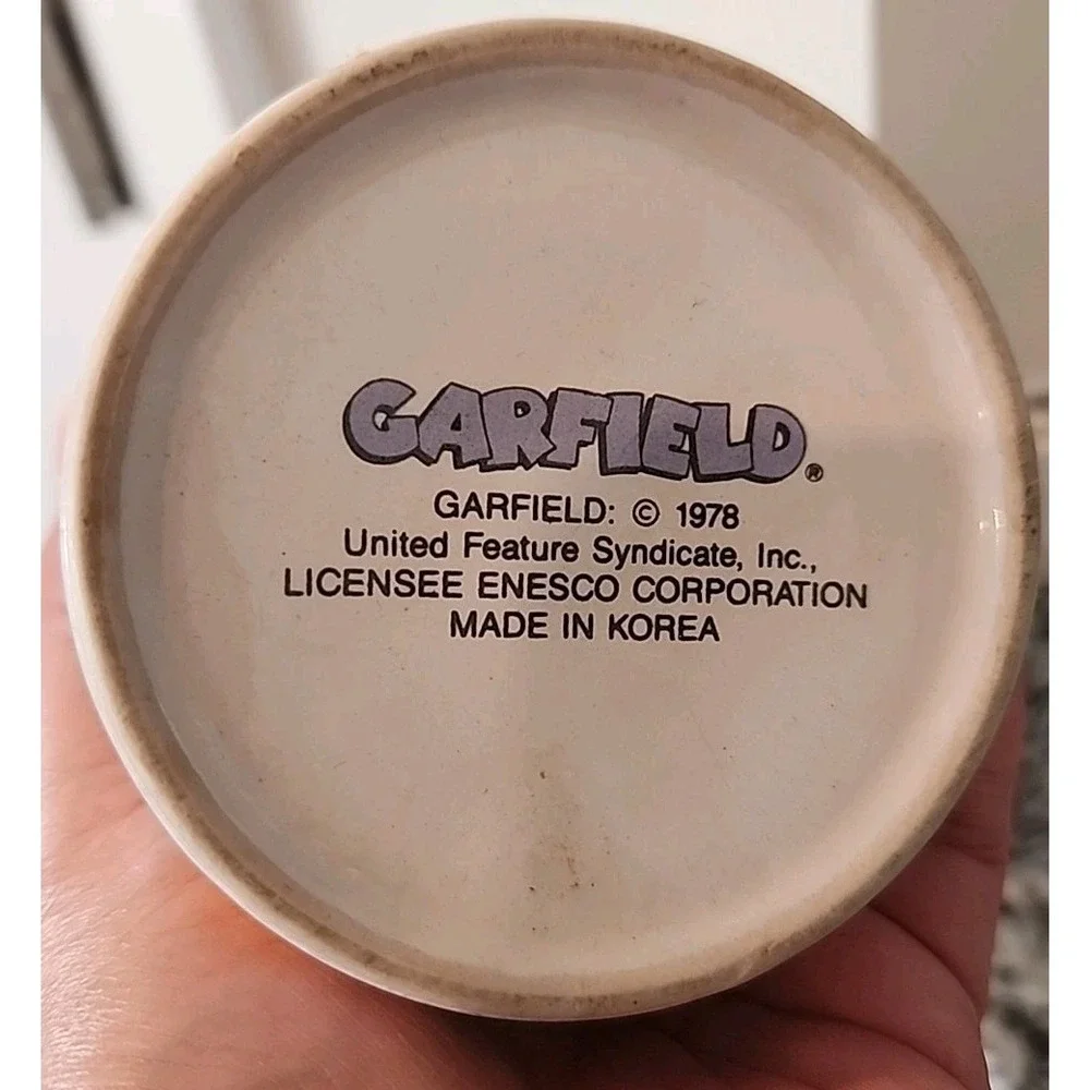 Vintage 1978 Garfield Cat Painting Painters Coffee Mug Personalized Name Barbara